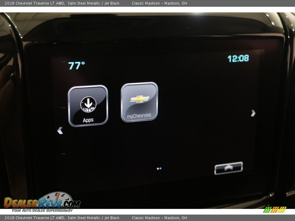 2018 Chevrolet Traverse LT AWD Satin Steel Metallic / Jet Black Photo #10