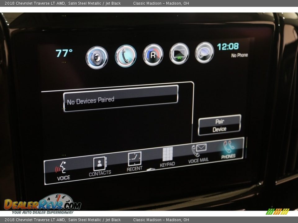 2018 Chevrolet Traverse LT AWD Satin Steel Metallic / Jet Black Photo #12