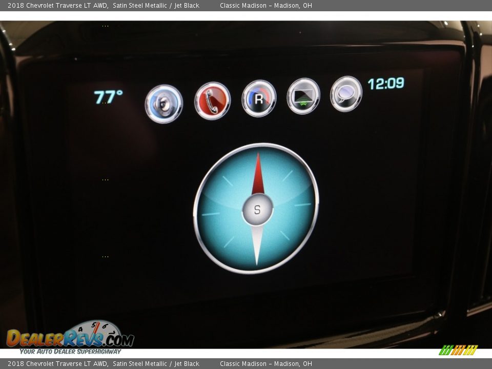 2018 Chevrolet Traverse LT AWD Satin Steel Metallic / Jet Black Photo #13