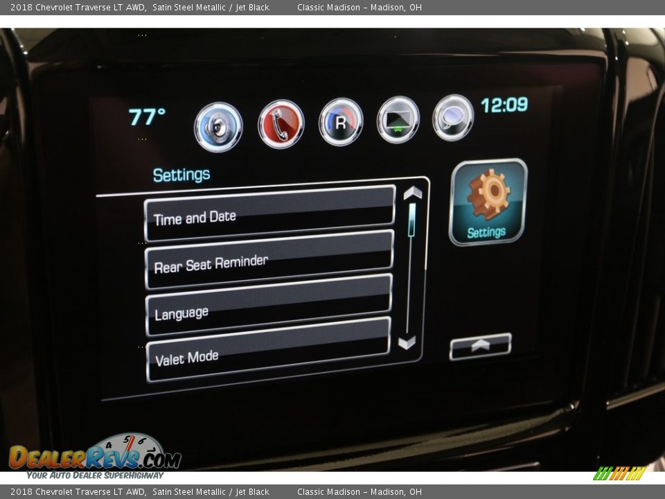 2018 Chevrolet Traverse LT AWD Satin Steel Metallic / Jet Black Photo #14