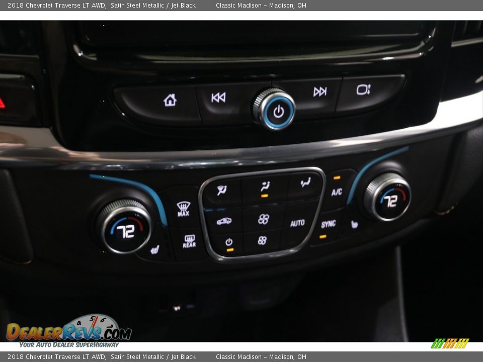 2018 Chevrolet Traverse LT AWD Satin Steel Metallic / Jet Black Photo #18