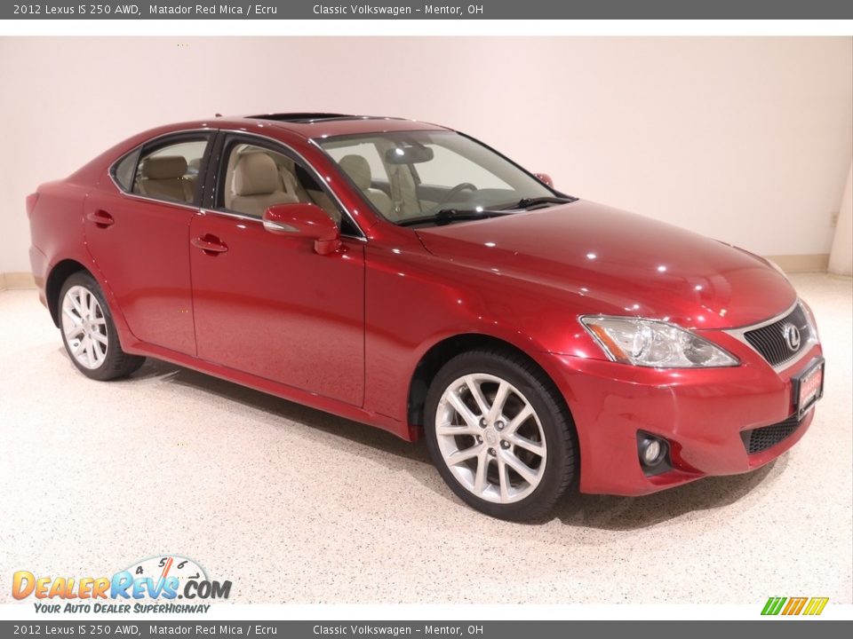 2012 Lexus IS 250 AWD Matador Red Mica / Ecru Photo #1