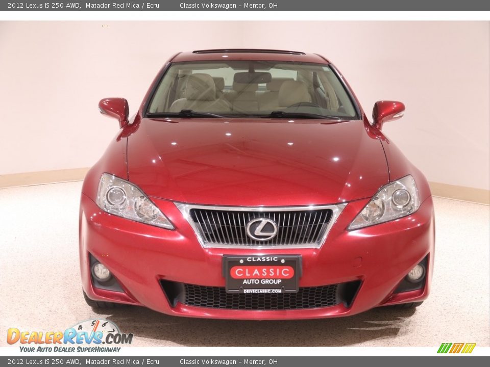 2012 Lexus IS 250 AWD Matador Red Mica / Ecru Photo #2