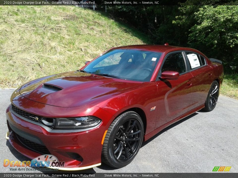 2020 Dodge Charger Scat Pack Octane Red / Black/Ruby Red Photo #2