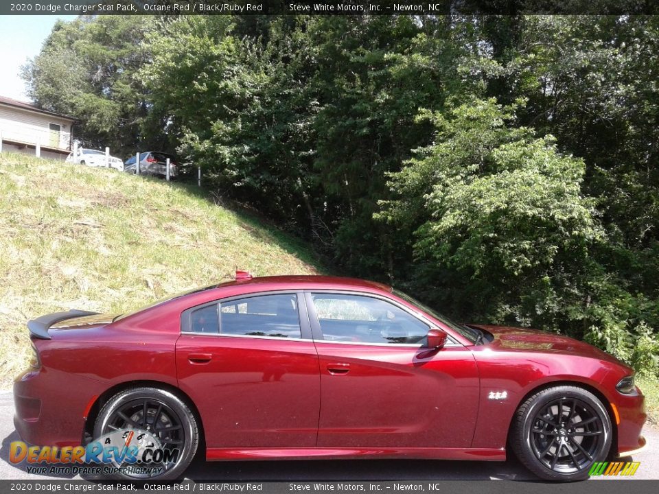 2020 Dodge Charger Scat Pack Octane Red / Black/Ruby Red Photo #5