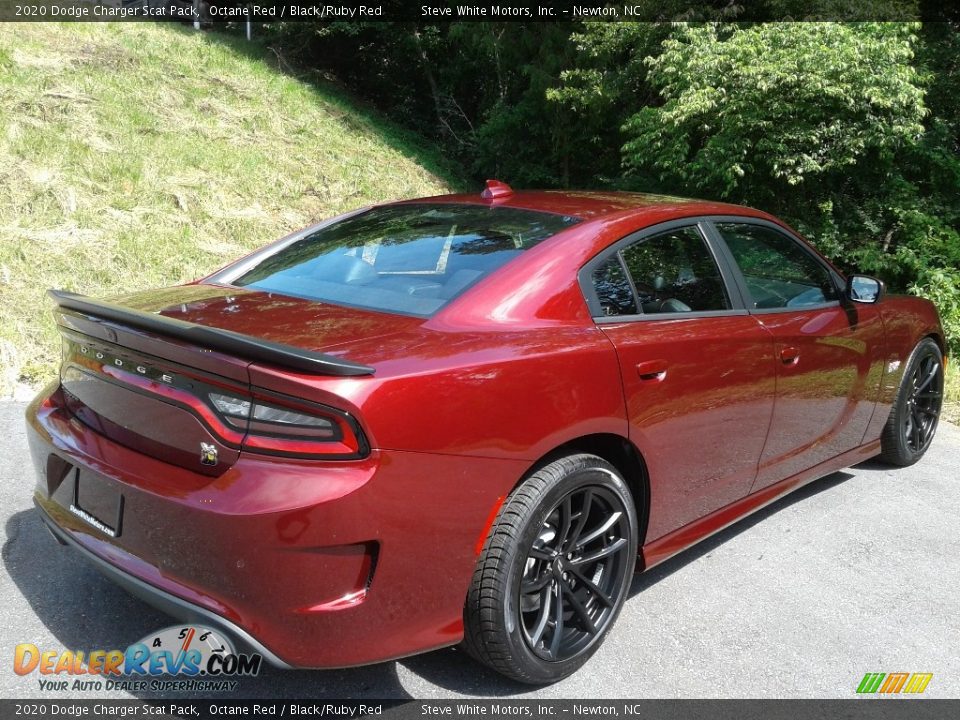 2020 Dodge Charger Scat Pack Octane Red / Black/Ruby Red Photo #6