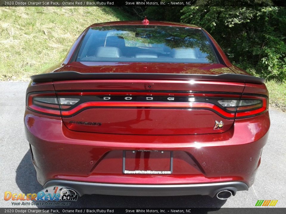 2020 Dodge Charger Scat Pack Octane Red / Black/Ruby Red Photo #7