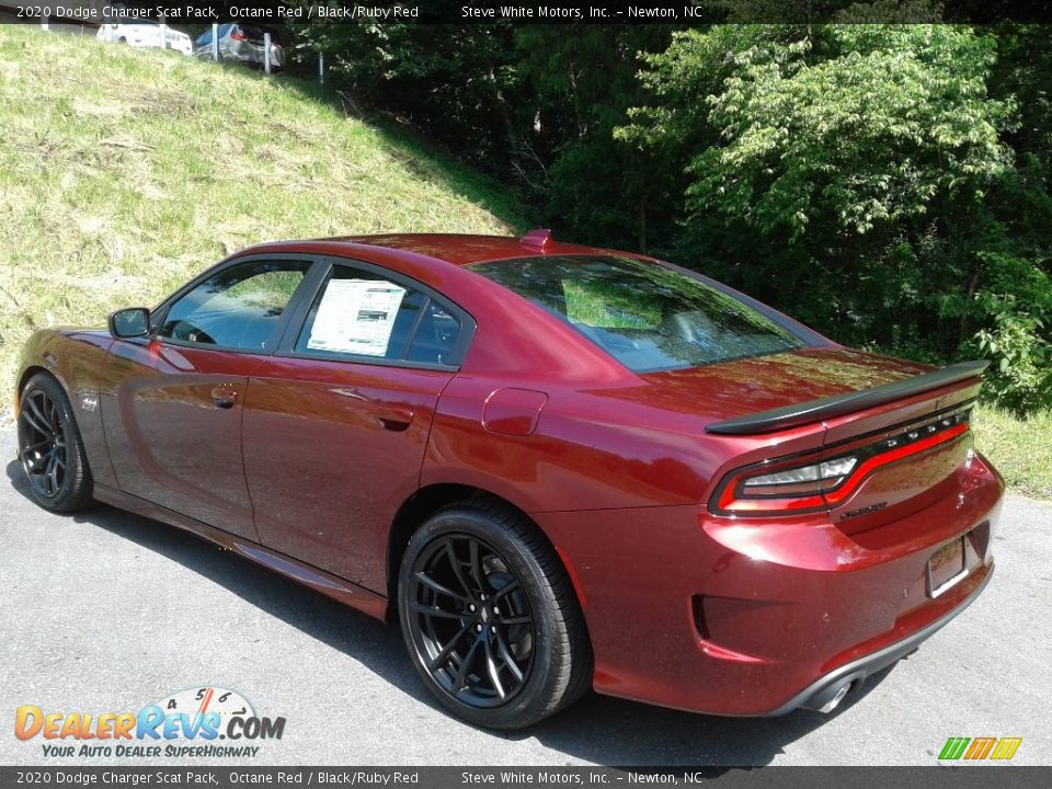2020 Dodge Charger Scat Pack Octane Red / Black/Ruby Red Photo #8