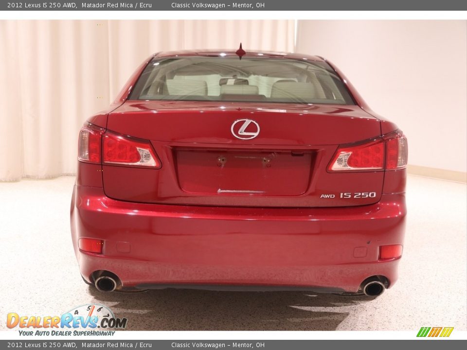 2012 Lexus IS 250 AWD Matador Red Mica / Ecru Photo #17