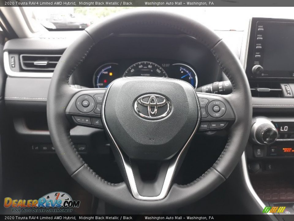 2020 Toyota RAV4 Limited AWD Hybrid Midnight Black Metallic / Black Photo #4