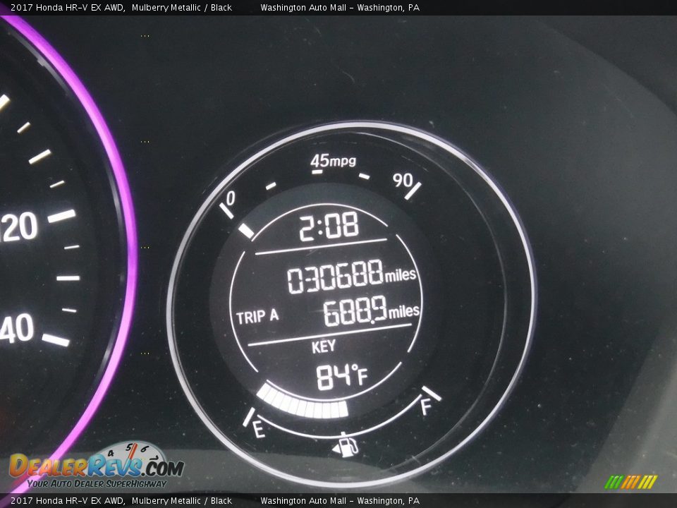 2017 Honda HR-V EX AWD Mulberry Metallic / Black Photo #28