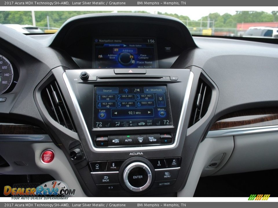 2017 Acura MDX Technology SH-AWD Lunar Silver Metallic / Graystone Photo #17
