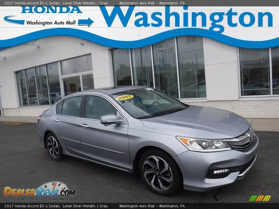 2017 Honda Accord EX-L Sedan Lunar Silver Metallic / Gray Photo #1