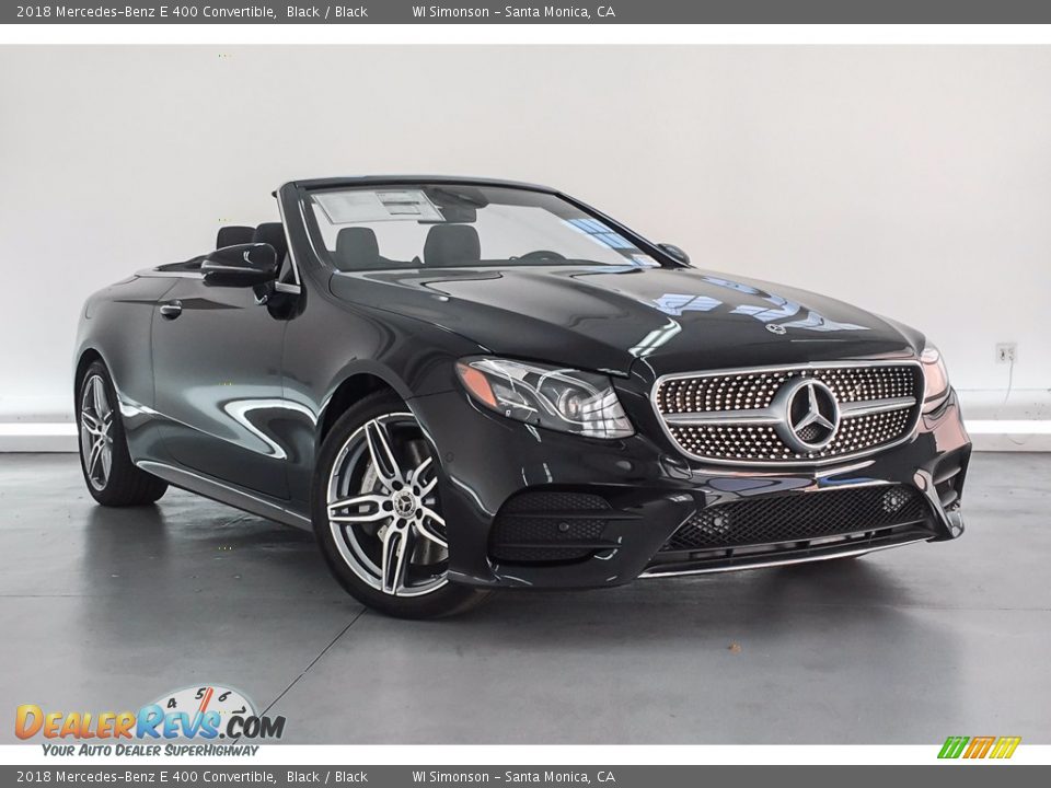 2018 Mercedes-Benz E 400 Convertible Black / Black Photo #12