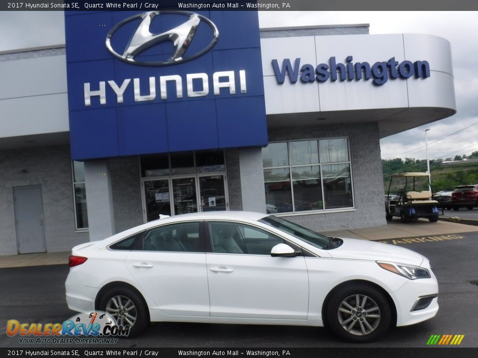 2017 Hyundai Sonata SE Quartz White Pearl / Gray Photo #2