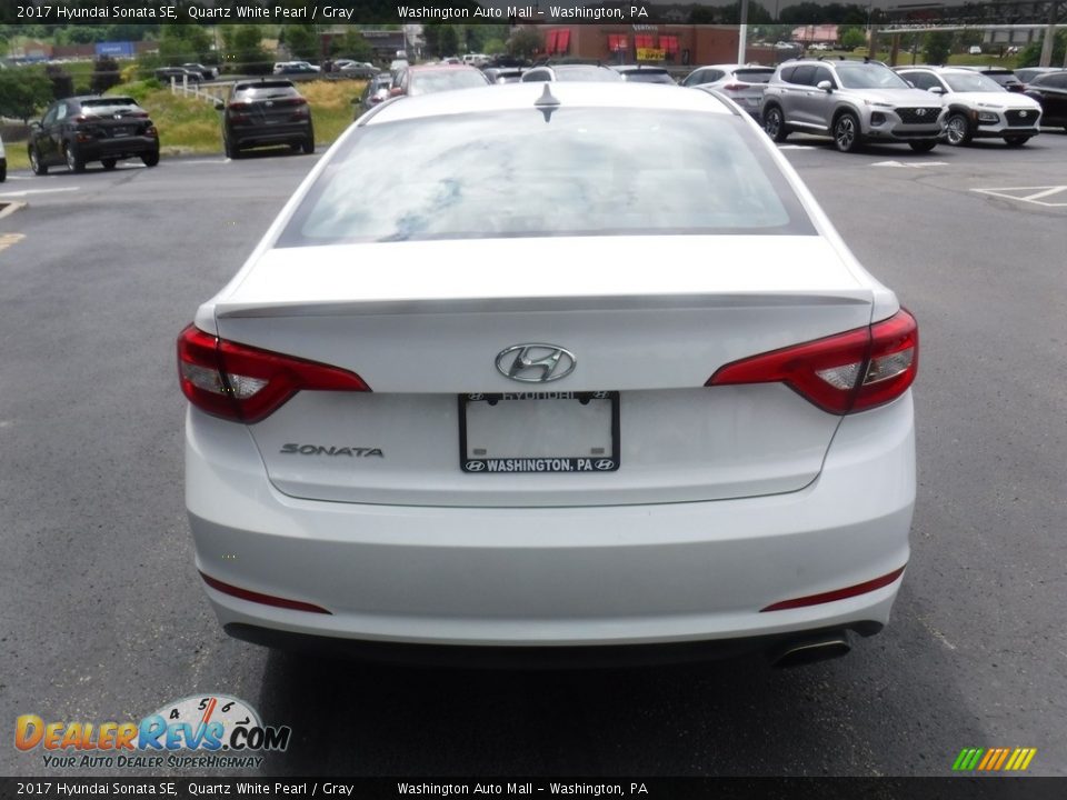 2017 Hyundai Sonata SE Quartz White Pearl / Gray Photo #8