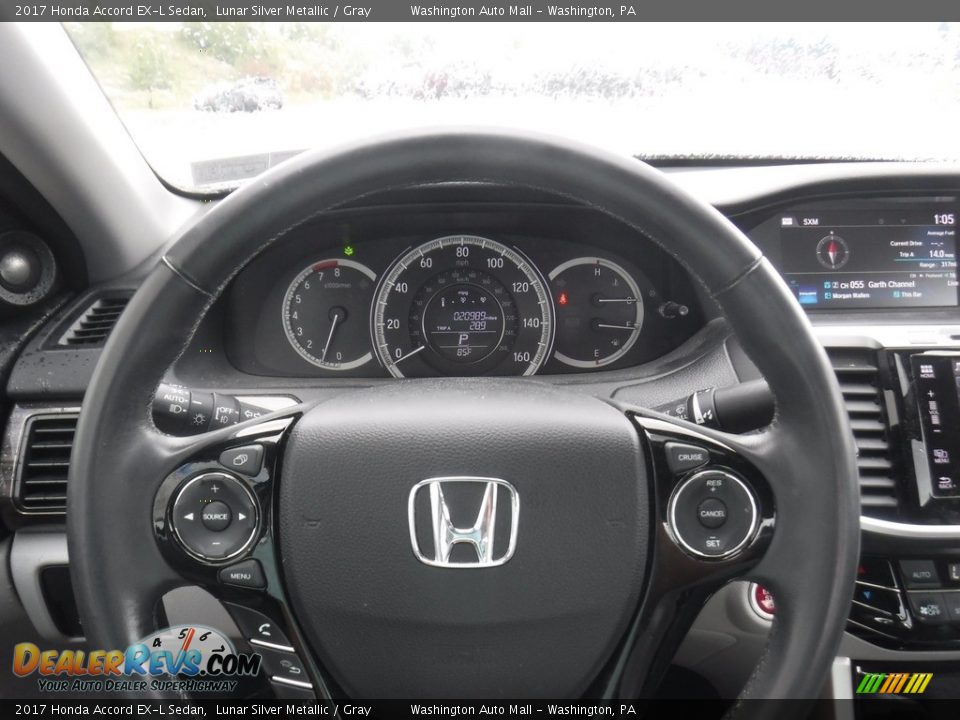 2017 Honda Accord EX-L Sedan Lunar Silver Metallic / Gray Photo #22