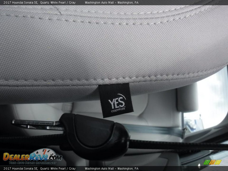 2017 Hyundai Sonata SE Quartz White Pearl / Gray Photo #14