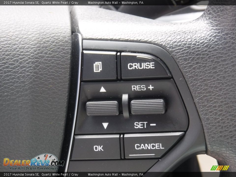 2017 Hyundai Sonata SE Quartz White Pearl / Gray Photo #23