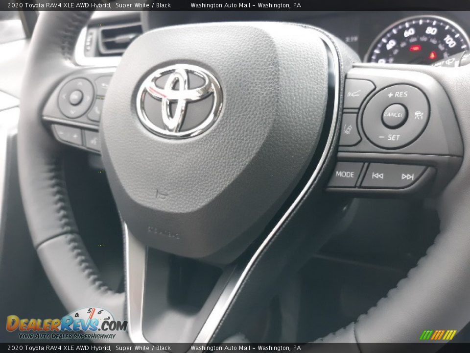 2020 Toyota RAV4 XLE AWD Hybrid Super White / Black Photo #6