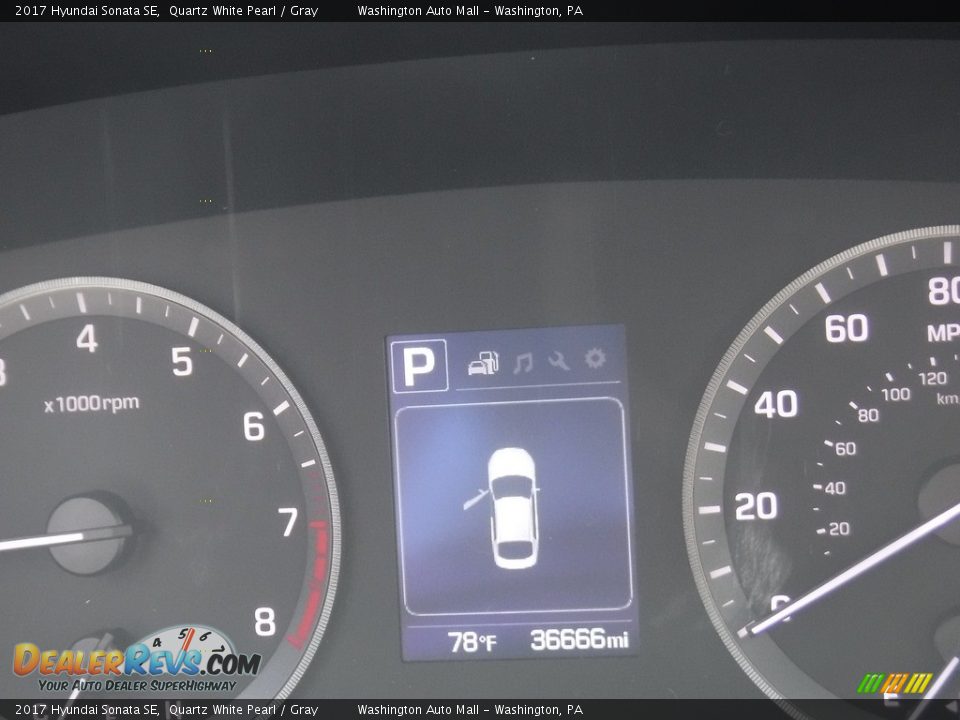 2017 Hyundai Sonata SE Quartz White Pearl / Gray Photo #28