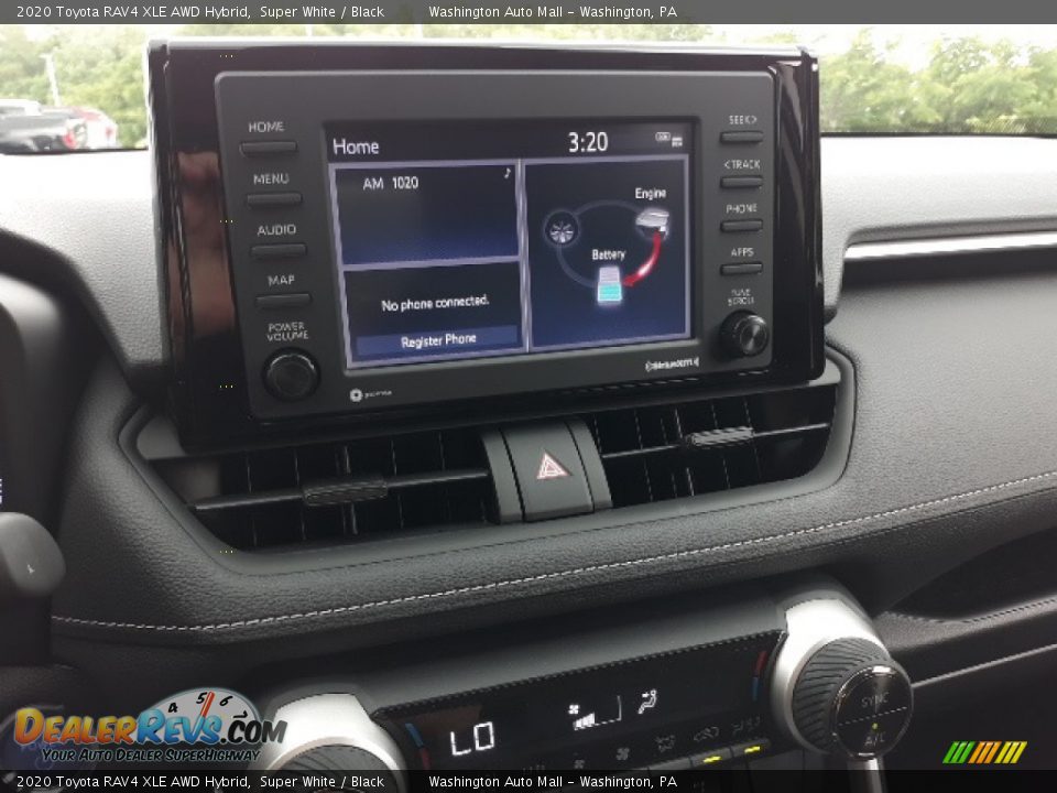 2020 Toyota RAV4 XLE AWD Hybrid Super White / Black Photo #13