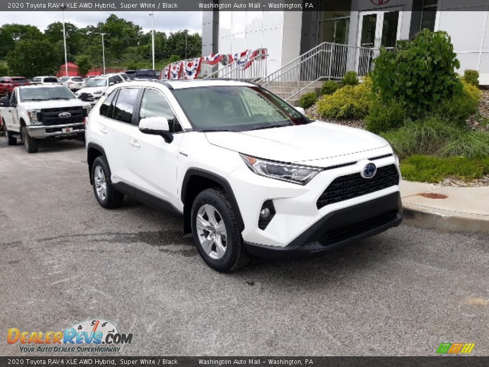 2020 Toyota RAV4 XLE AWD Hybrid Super White / Black Photo #31
