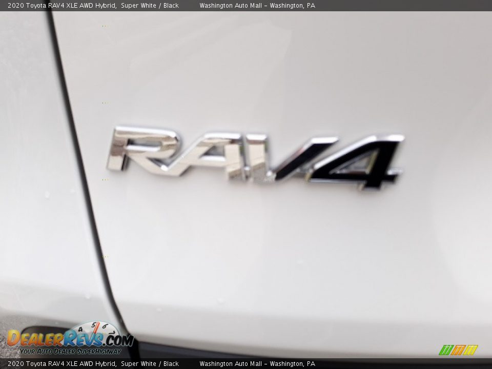 2020 Toyota RAV4 XLE AWD Hybrid Super White / Black Photo #34