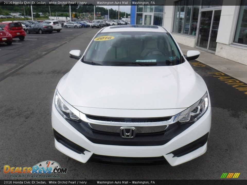 2016 Honda Civic EX Sedan White Orchid Pearl / Ivory Photo #5