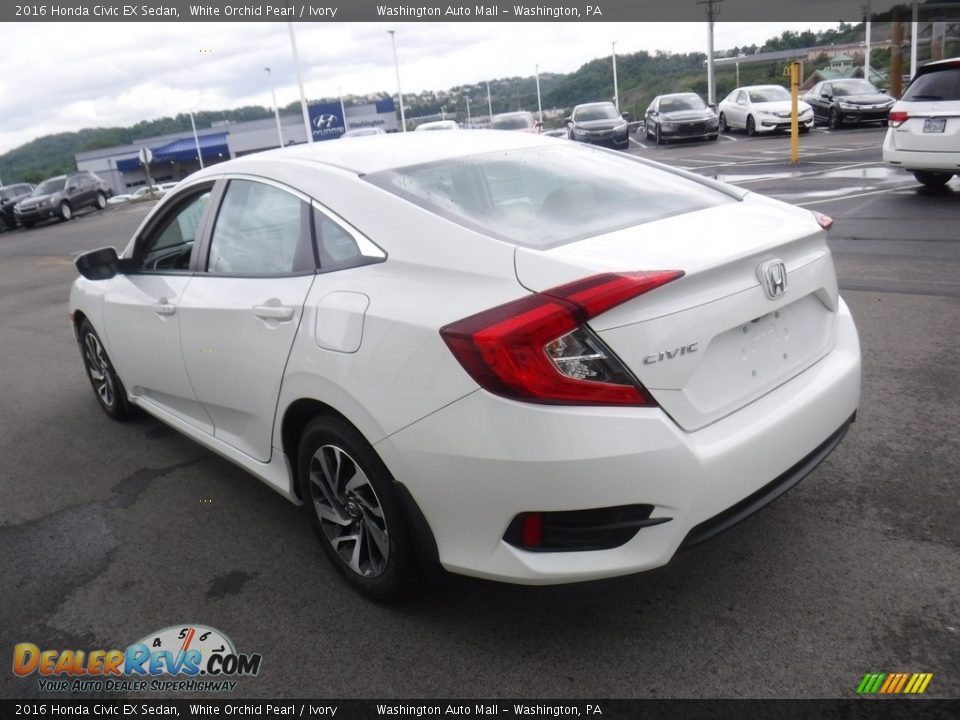 2016 Honda Civic EX Sedan White Orchid Pearl / Ivory Photo #8