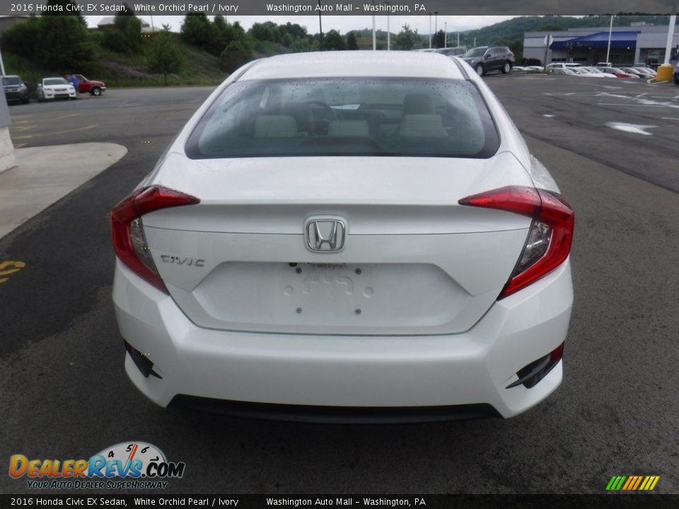 2016 Honda Civic EX Sedan White Orchid Pearl / Ivory Photo #9