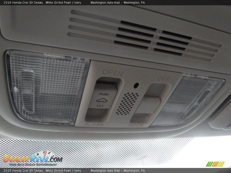 2016 Honda Civic EX Sedan White Orchid Pearl / Ivory Photo #23