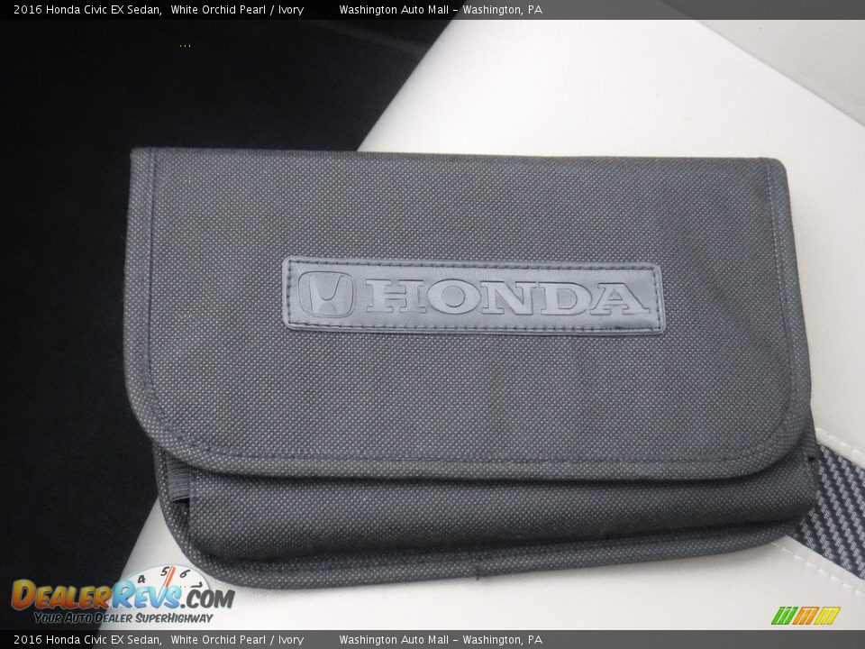 2016 Honda Civic EX Sedan White Orchid Pearl / Ivory Photo #25