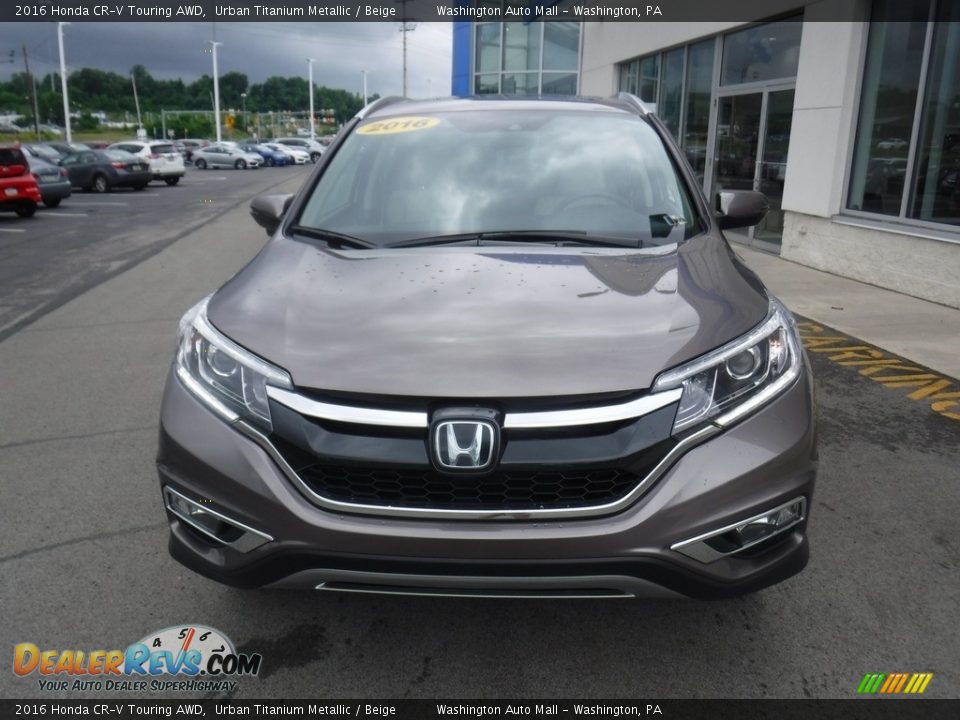 2016 Honda CR-V Touring AWD Urban Titanium Metallic / Beige Photo #5