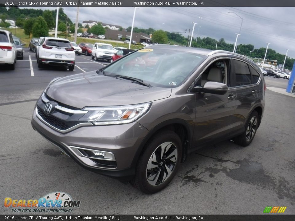 2016 Honda CR-V Touring AWD Urban Titanium Metallic / Beige Photo #6