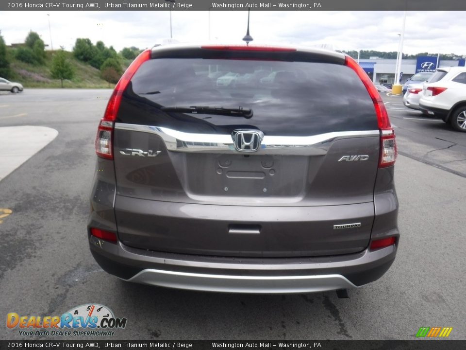 2016 Honda CR-V Touring AWD Urban Titanium Metallic / Beige Photo #9