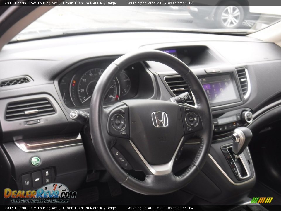 2016 Honda CR-V Touring AWD Urban Titanium Metallic / Beige Photo #13