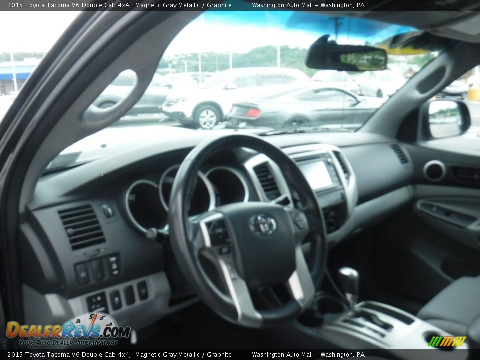 2015 Toyota Tacoma V6 Double Cab 4x4 Magnetic Gray Metallic / Graphite Photo #12