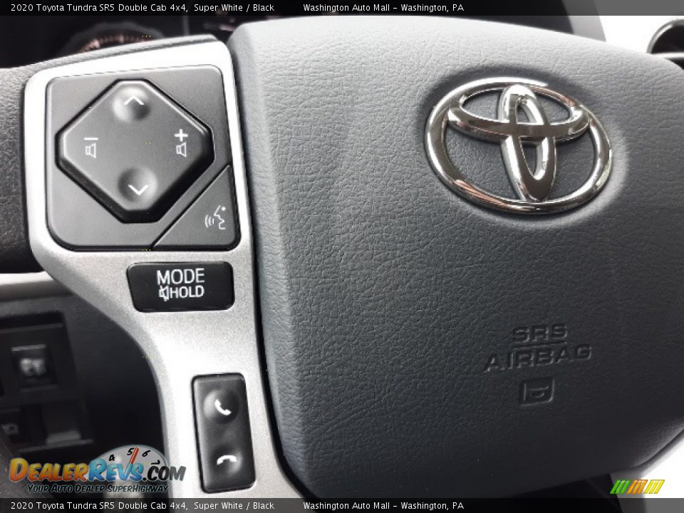 2020 Toyota Tundra SR5 Double Cab 4x4 Super White / Black Photo #5