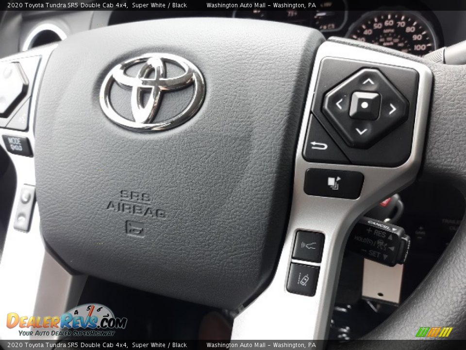 2020 Toyota Tundra SR5 Double Cab 4x4 Super White / Black Photo #6