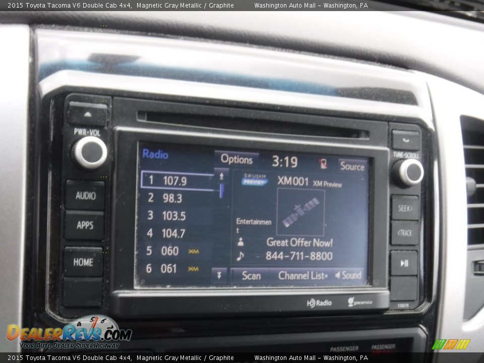 2015 Toyota Tacoma V6 Double Cab 4x4 Magnetic Gray Metallic / Graphite Photo #19