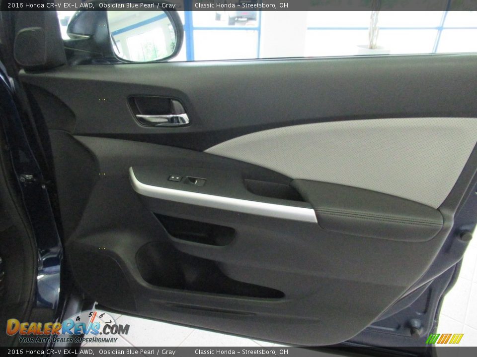2016 Honda CR-V EX-L AWD Obsidian Blue Pearl / Gray Photo #14