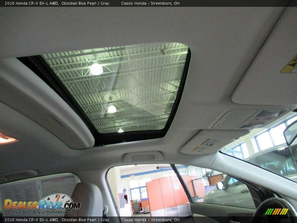 2016 Honda CR-V EX-L AWD Obsidian Blue Pearl / Gray Photo #17
