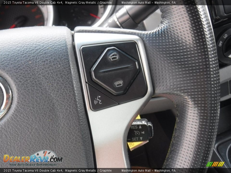 2015 Toyota Tacoma V6 Double Cab 4x4 Magnetic Gray Metallic / Graphite Photo #23