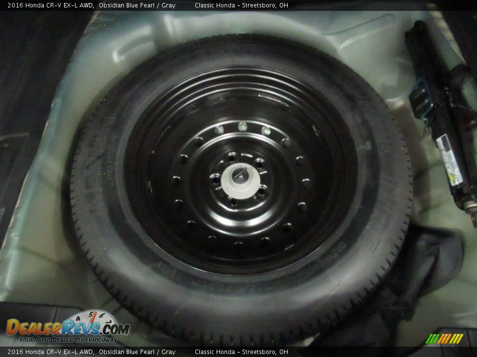 2016 Honda CR-V EX-L AWD Obsidian Blue Pearl / Gray Photo #22