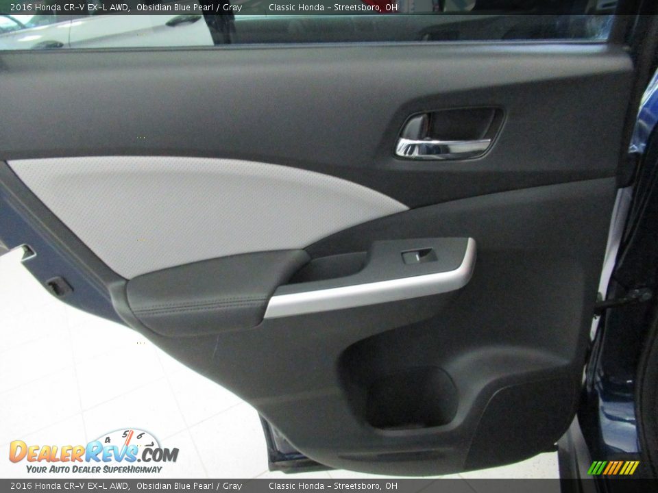 2016 Honda CR-V EX-L AWD Obsidian Blue Pearl / Gray Photo #23