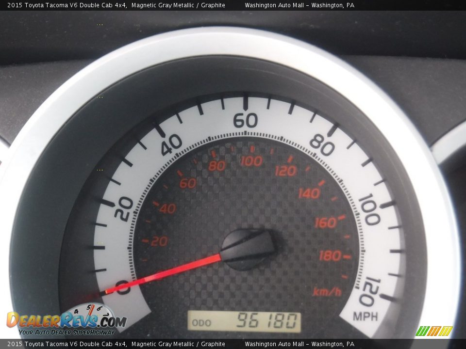 2015 Toyota Tacoma V6 Double Cab 4x4 Magnetic Gray Metallic / Graphite Photo #30