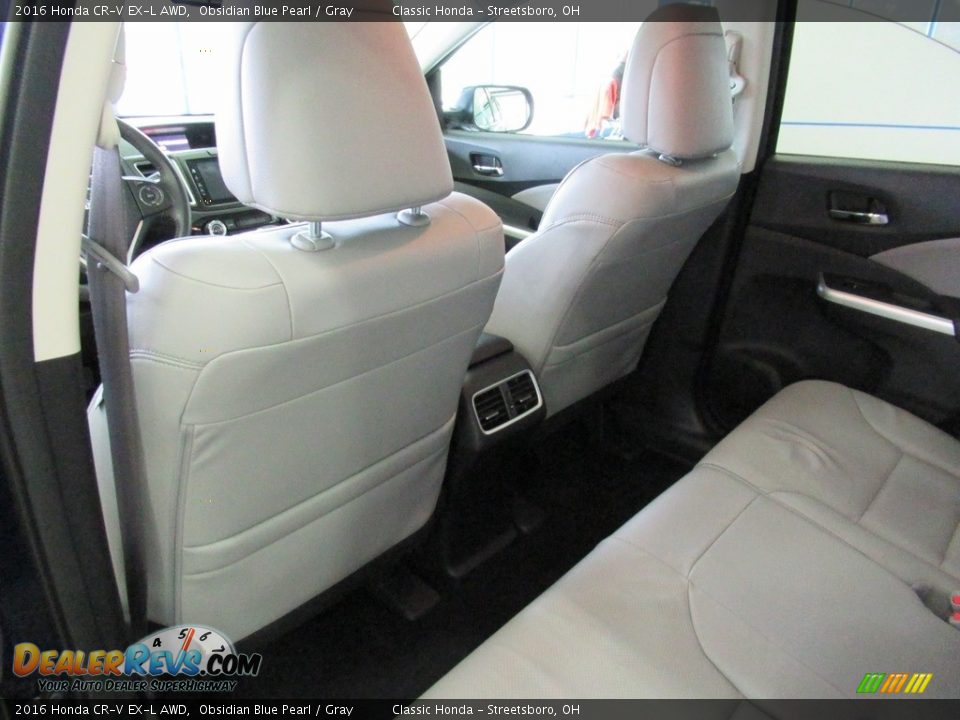 2016 Honda CR-V EX-L AWD Obsidian Blue Pearl / Gray Photo #24
