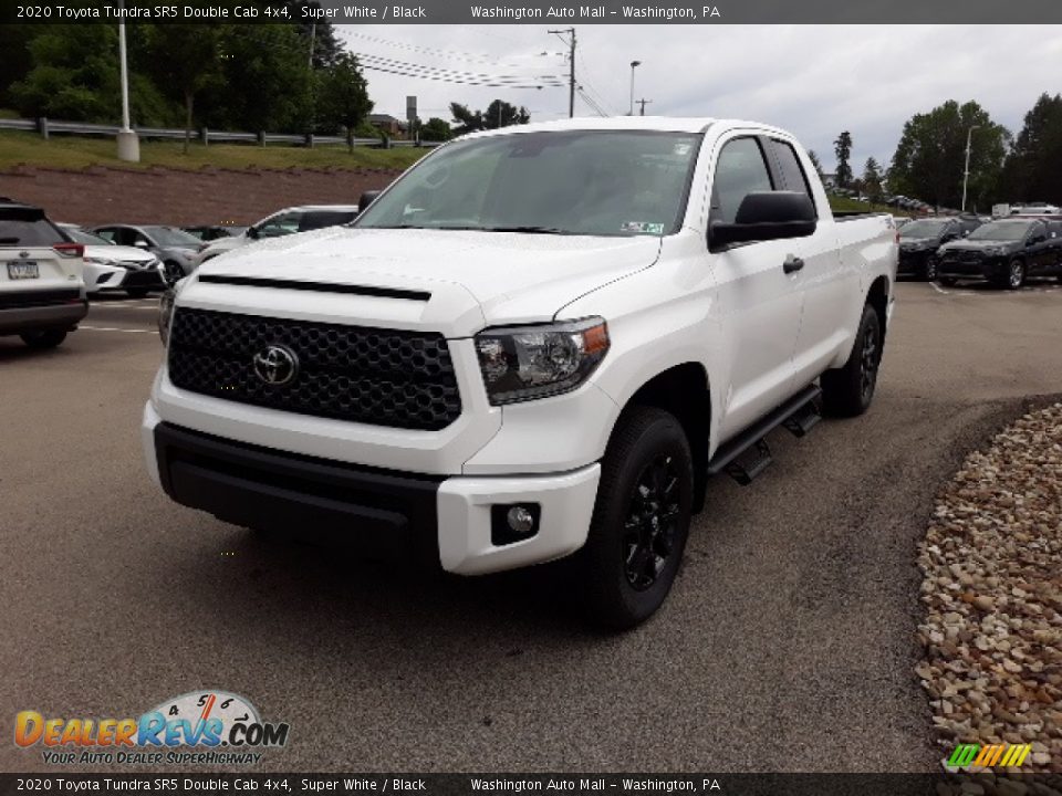 2020 Toyota Tundra SR5 Double Cab 4x4 Super White / Black Photo #21