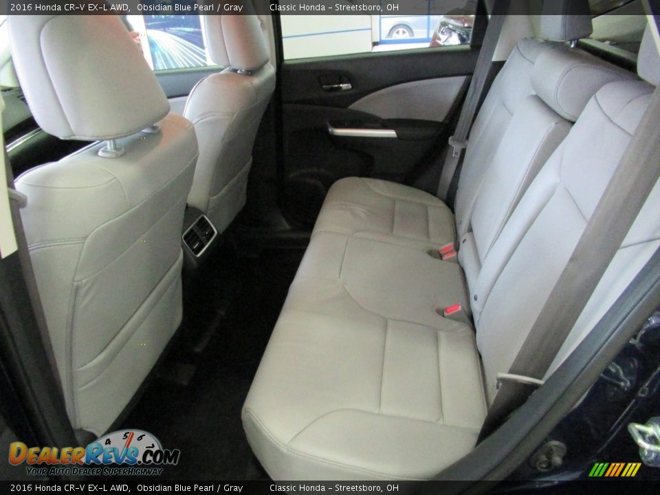 2016 Honda CR-V EX-L AWD Obsidian Blue Pearl / Gray Photo #25